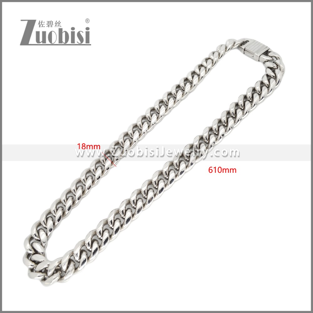 Stainless Steel Necklaces n003410S2 Zuobisi Jewelry