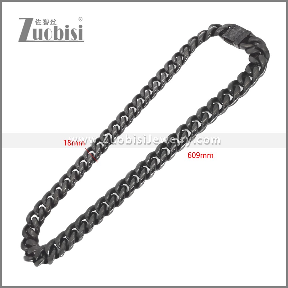 Stainless Steel Necklaces n003414H3 Zuobisi Jewelry