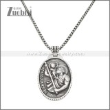 Stainless Steel ST Christopher Pendant p011743S1