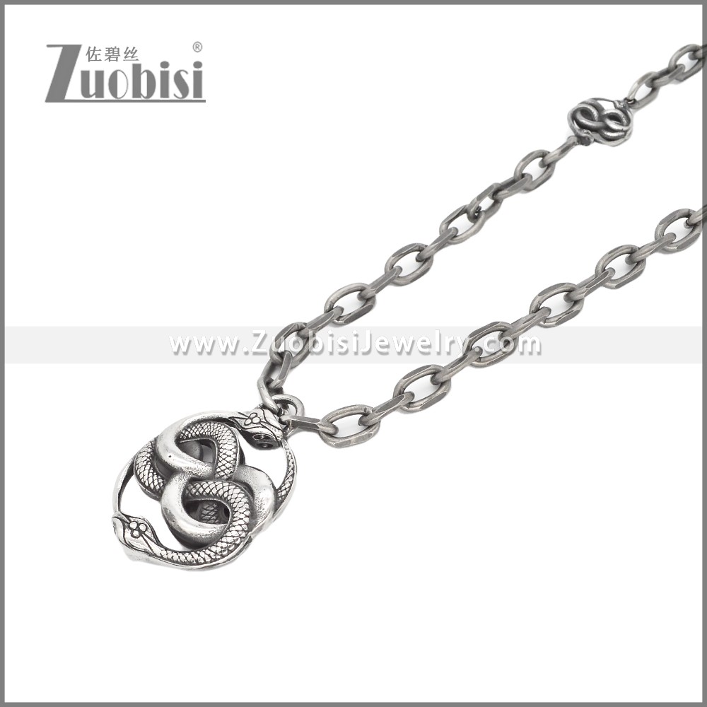Stainless Steel Necklace n003420 Zuobisi Jewelry