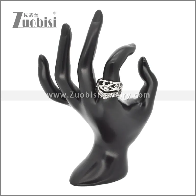 Stainless Steel Egypt Eye Ring r009826