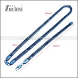 Stainless Steel Bracelet & Necklace Set s003008B