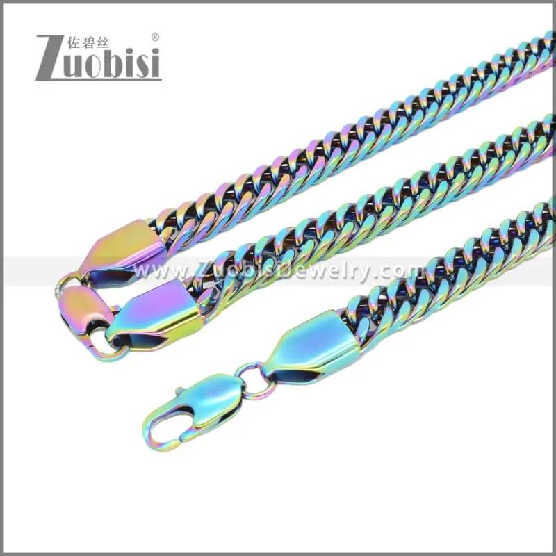 Stainless Steel Bracelet & Necklace Set s003008C