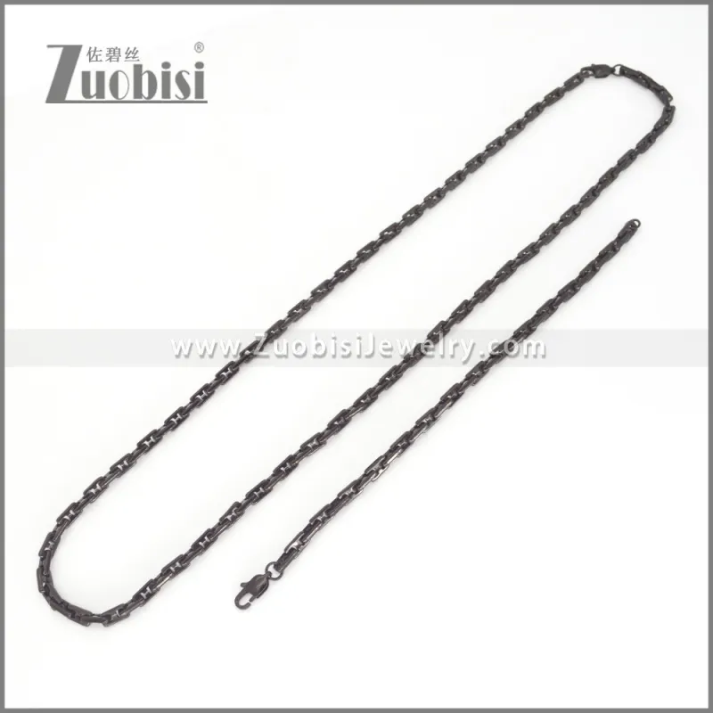 Stainless Steel Bracelet & Necklace Set s003020H