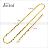 Stainless Steel Bracelet & Necklace Set s003019G