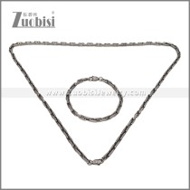 Stainless Steel Bracelet & Necklace Set s003020A