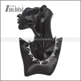 Stainless Steel Spiked Chain Necklaces n003470