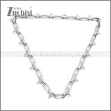 Stainless Steel Spiked Chain Necklaces n003470