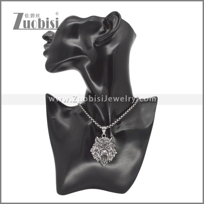 The Giant Wolf Viking Fenrir Pendant p011929
