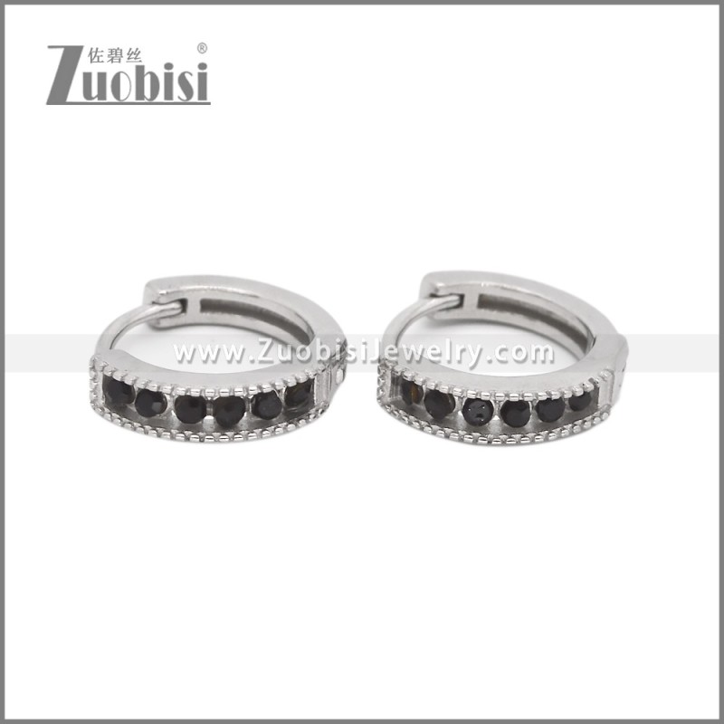 Stainless Steel Huggie Earrings e002500S1