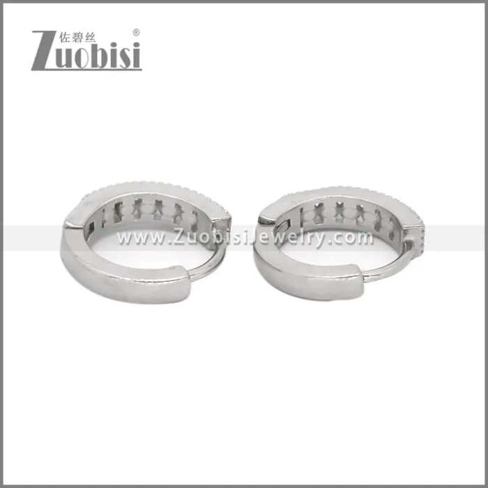 Stainless Steel Huggie Earrings e002500S1