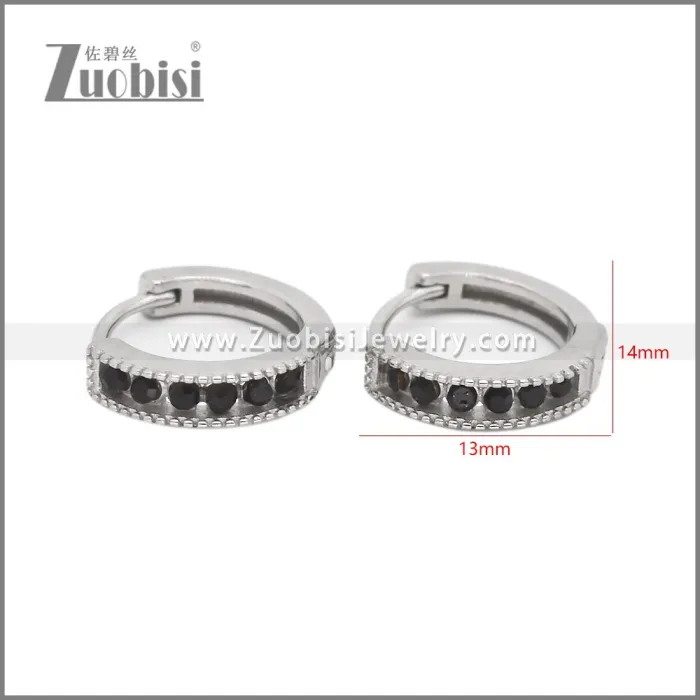 Stainless Steel Huggie Earrings e002500S1