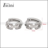 Stainless Steel Huggie Earrings e002501S2