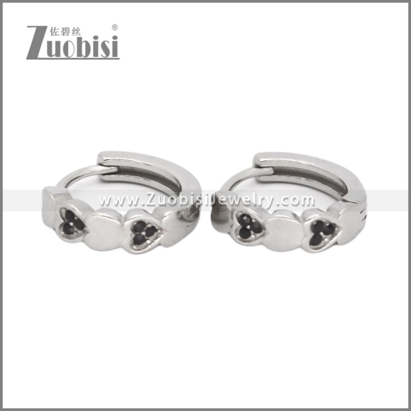 Stainless Steel Huggie Earrings e002492S2