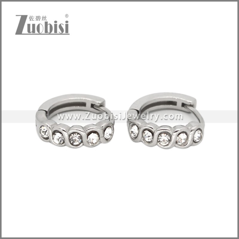 Stainless Steel Huggie Earrings e002503S2