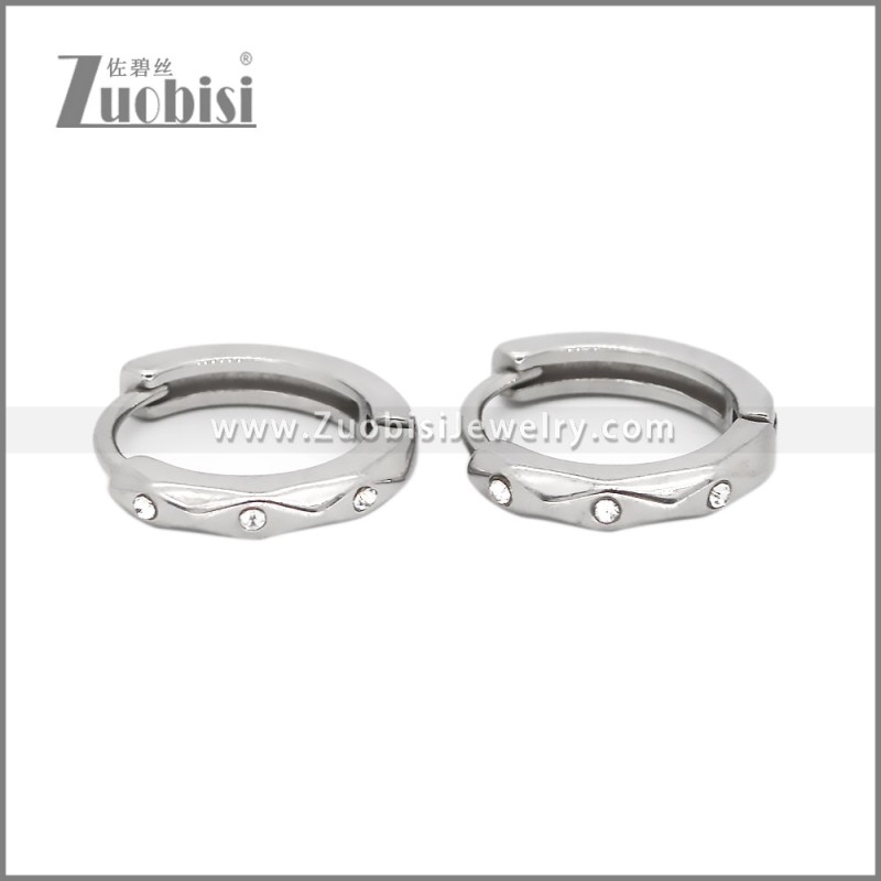 Stainless Steel Huggie Earrings e002499S2