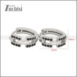 Stainless Steel Huggie Earrings e002501S1