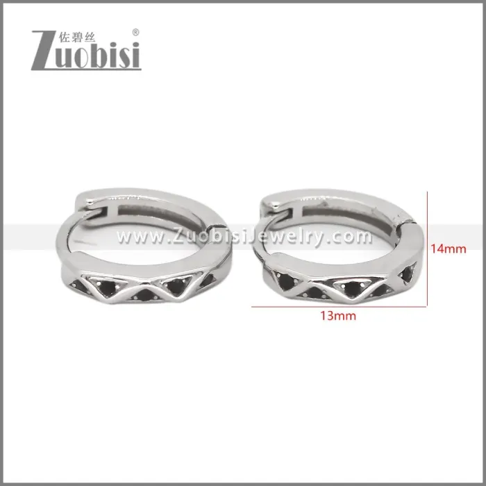 Stainless Steel Huggie Earrings e002498S2