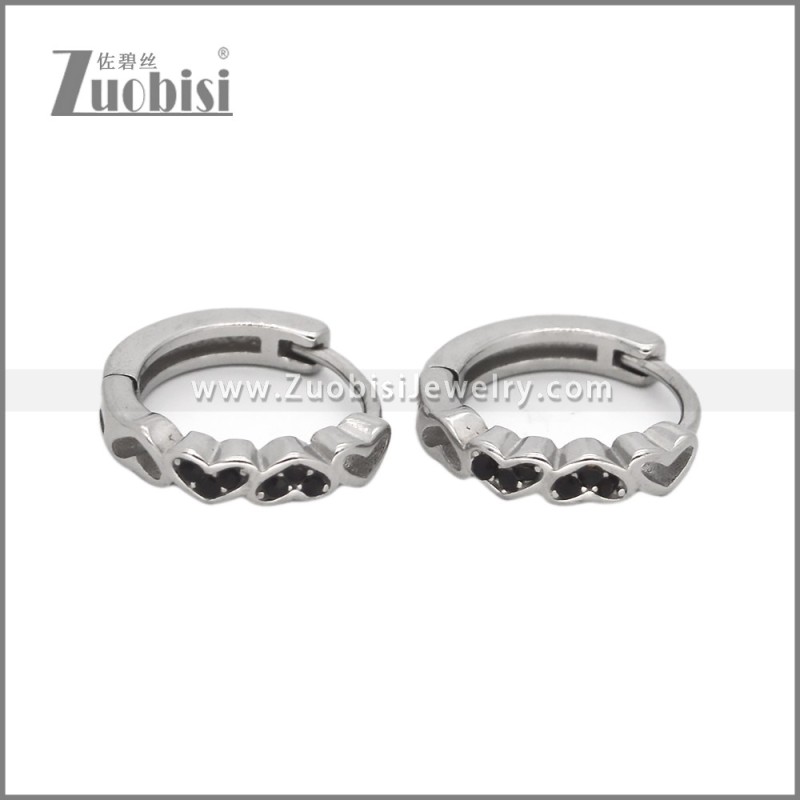 Stainless Steel Huggie Earrings e002496S1