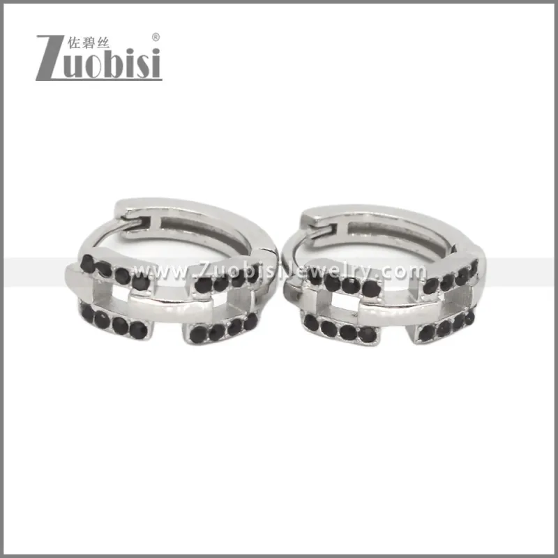 Stainless Steel Huggie Earrings e002501S1