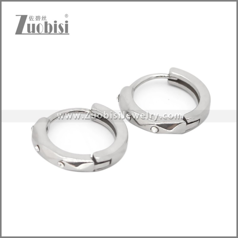 Stainless Steel Huggie Earrings e002499S2