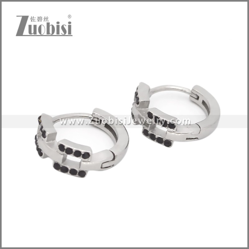 Stainless Steel Huggie Earrings e002501S1