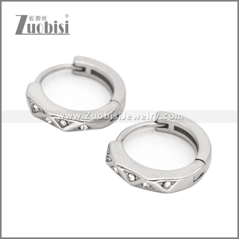 Stainless Steel Huggie Earrings e002498S2