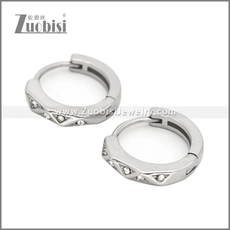 Stainless Steel Huggie Earrings e002498S2
