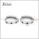 Stainless Steel Huggie Earrings e002499S1