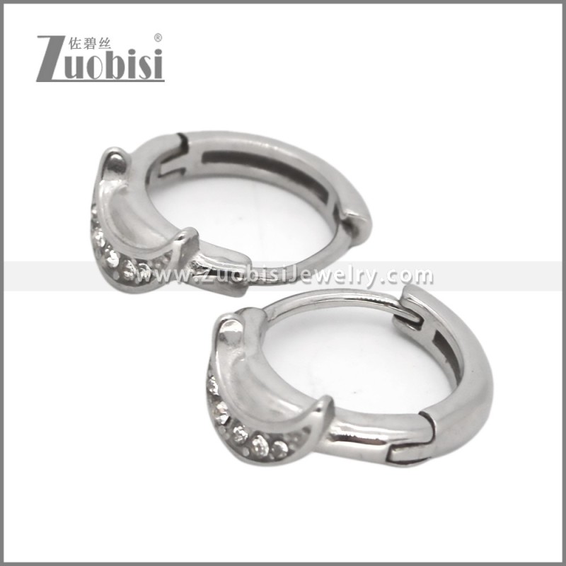 Stainless Steel Huggie Earrings e002495S2