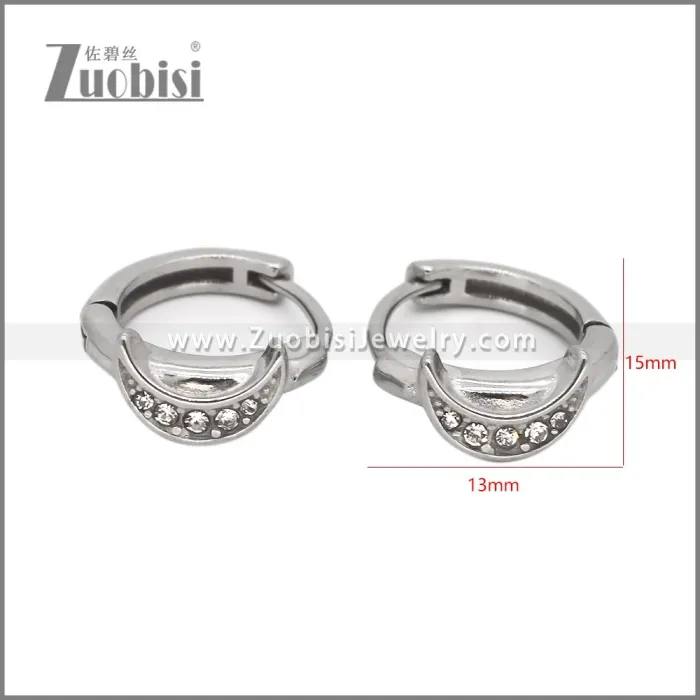 Stainless Steel Huggie Earrings e002495S2