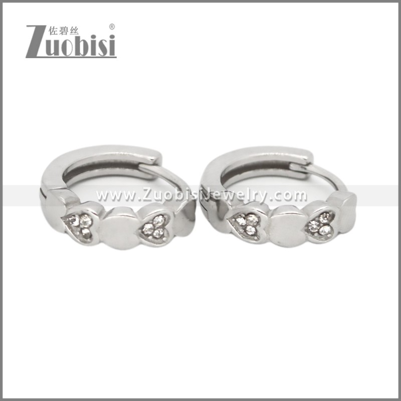 Stainless Steel Huggie Earrings e002492S1