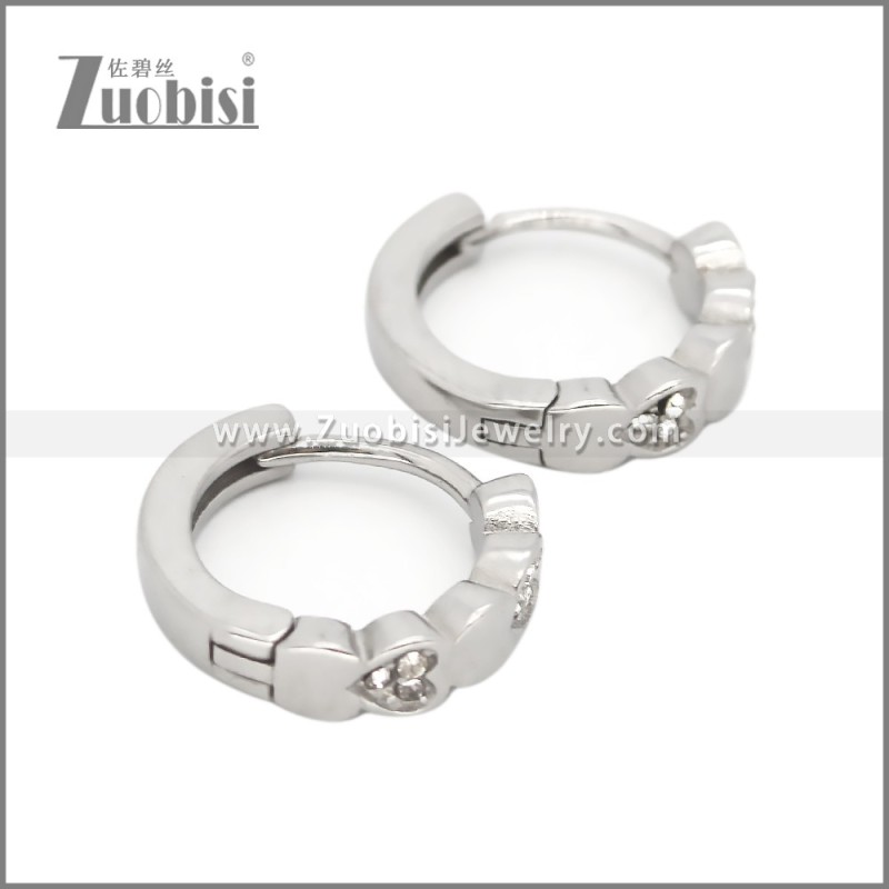 Stainless Steel Huggie Earrings e002492S1