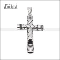 Stainless Steel Cross Shaped Whistle Pendant p012030