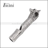 Wolf Head Stainless Steel Whistle Pendant p012050