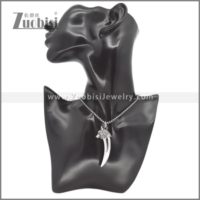 Stainless Steel Wolf Teeth Design Pendant p012066S