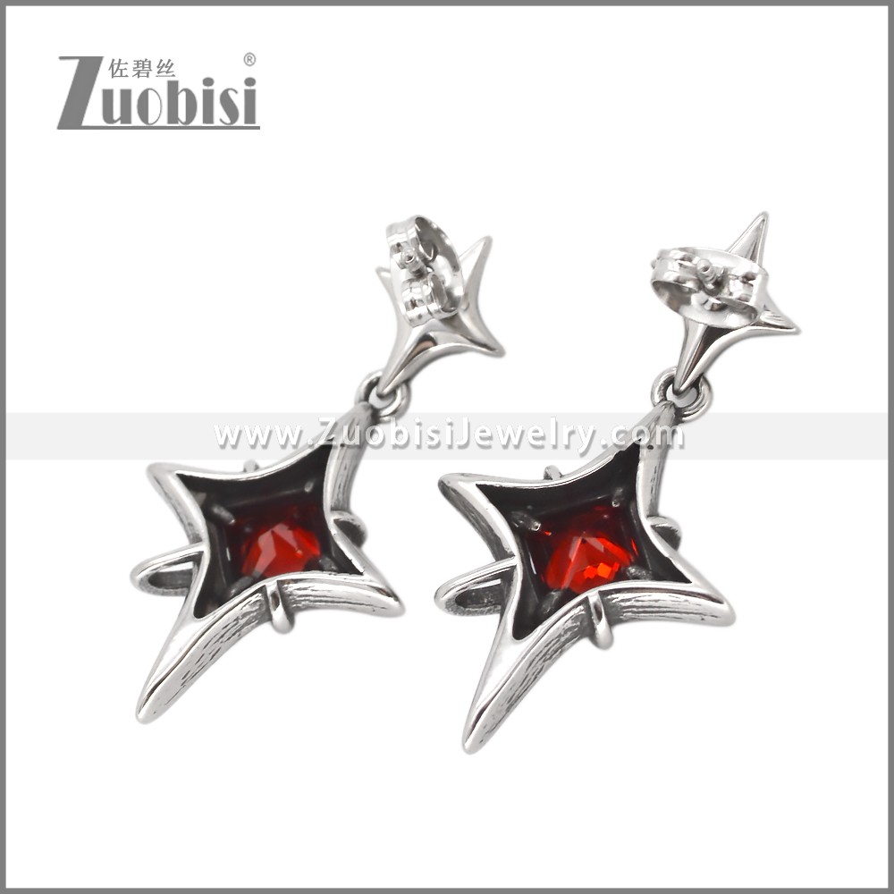 Stainless Steel Earrings e002638SR Zuobisi Jewelry