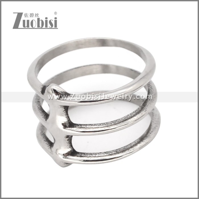 Stainless Steel Spine Ring r010190