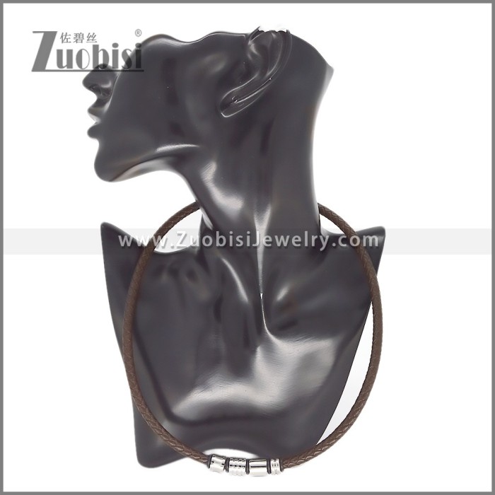 Leather Necklace and Bracelet Set s003118
