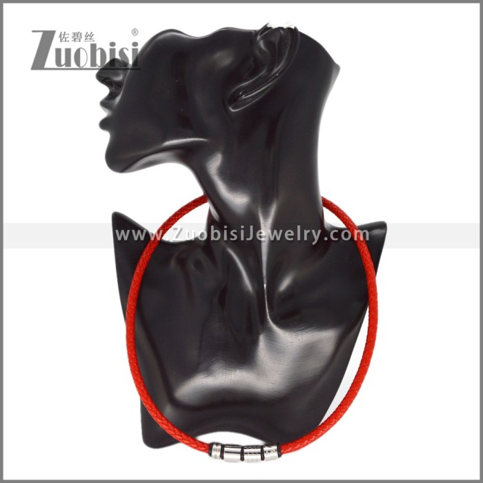Leather Necklace and Bracelet Set s003119