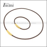 Leather Necklace and Bracelet Set s003098