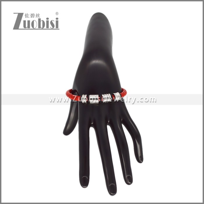 Leather Necklace and Bracelet Set s003119