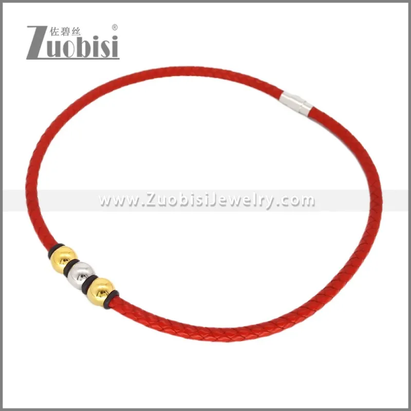 Leather Neckace n003543R