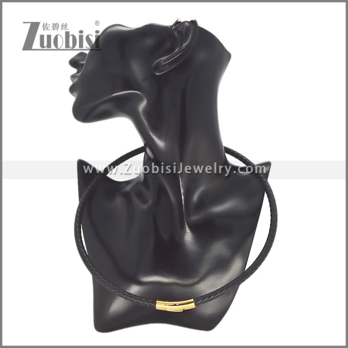 Leather Necklace and Bracelet Set s003111