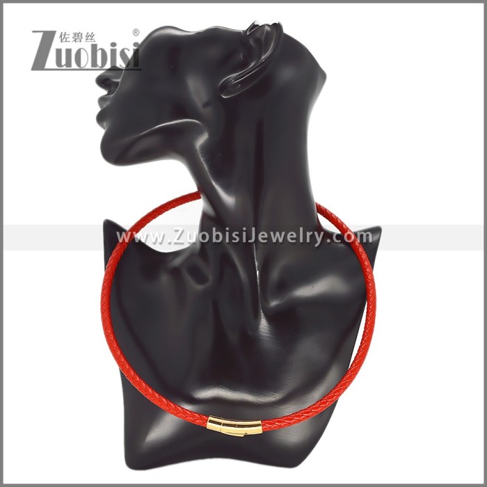 Leather Necklace and Bracelet Set s003109