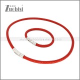 Leather Necklace and Bracelet Set s003110