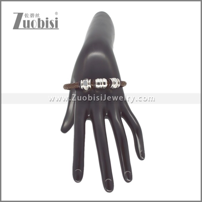 Leather Necklace and Bracelet Set s003121