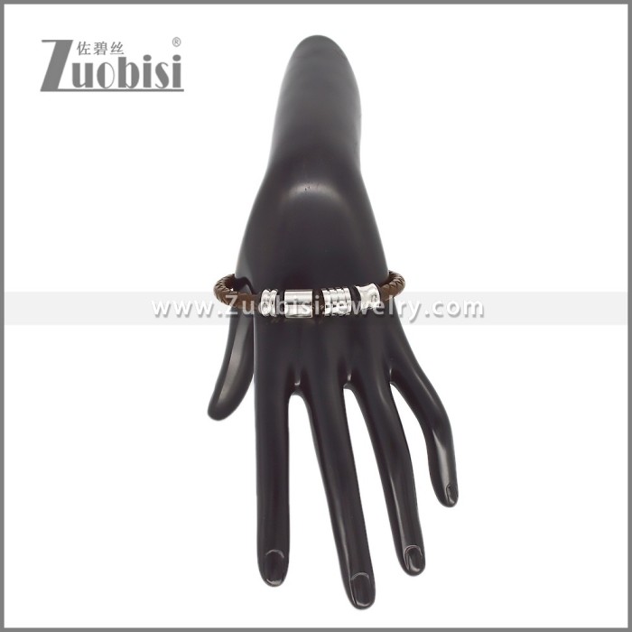 Leather Necklace and Bracelet Set s003118