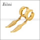 Golden Feather Ear Cuff Earrings Non Pierced e002718G