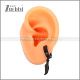 Black Feather Cuff Earrings for Non Pierced Ears e002718H